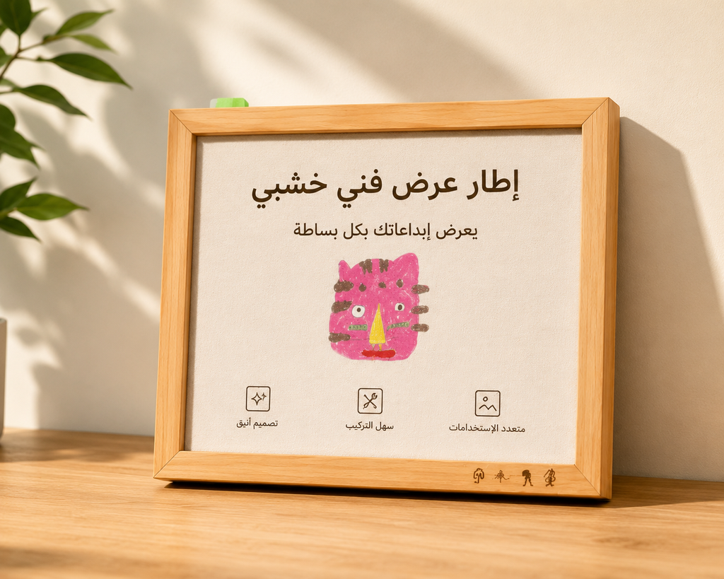 إطار خشبي لعرض إبداعات الأطفال